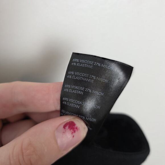 Anthropologie Black Essential Slim High Rise Crop Professional Dress Pants Sz 2 - Picture 5 of 7